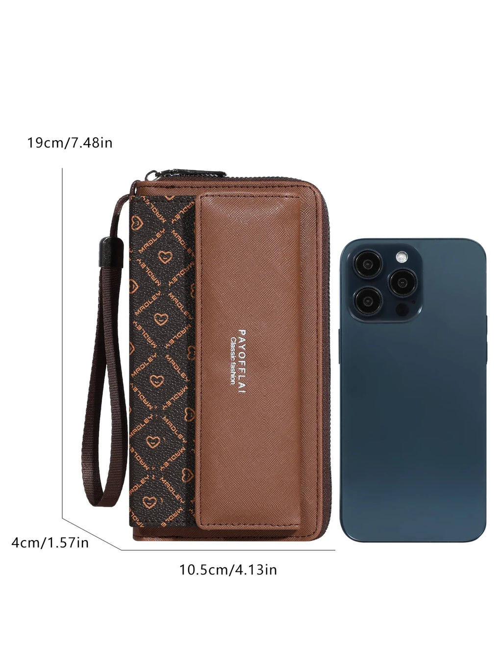 Classic Faux Leather Wallet, Chic Double Layer with Snap Closure, Nice Zippered Card Holder & Photo Compartment, Color blocking