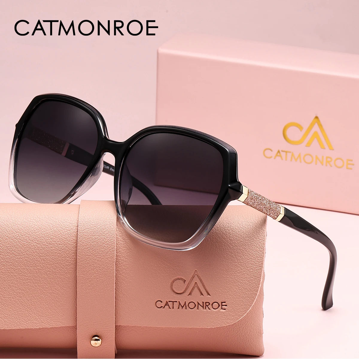 CATMONROE Luxury Polarized Women Sunglasses, Chic Butterfly Frame With Pretty Pink Gift Box Fashion, The Best UV400 Sun Glasses Apparel Accessories