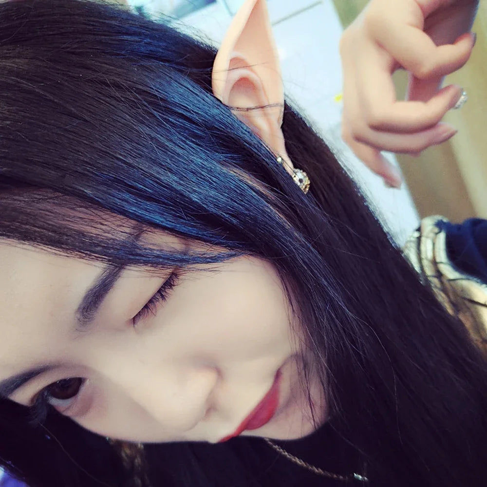 Mysterious Angel Elf Ears Latex Ears for Fairy Cosplay Costume Accessories Halloween Decoration Photo Props Adult Kids Toys