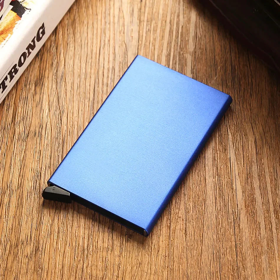 Smart RFID Credit Card Holder, Metal Thin Slim Blocker, Smart Wallet Men And Women Wallets ,Pop Up Minimalist Small Black Purse Mini Wallets for Security Men and Woman, Many Beautiful Pocket Wallet Colors