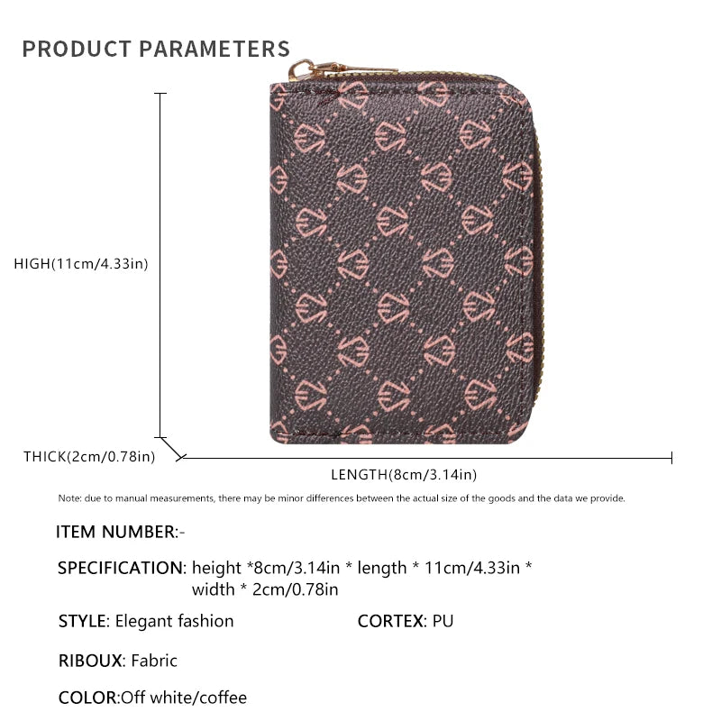 The Best Zipper Around Credit Card Holder, Cute Mini Printed Clutch Coin Purse, Nice Portable Card Wallet With Multi Card Slots