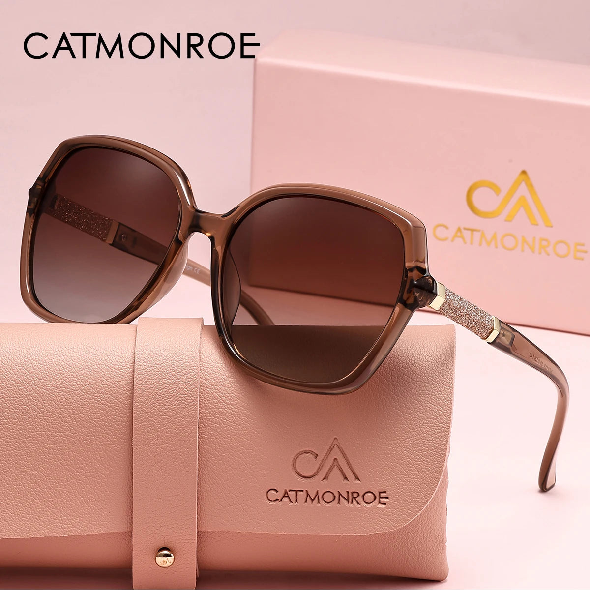 CATMONROE Luxury Polarized Women Sunglasses, Chic Butterfly Frame With Pretty Pink Gift Box Fashion, The Best UV400 Sun Glasses Apparel Accessories