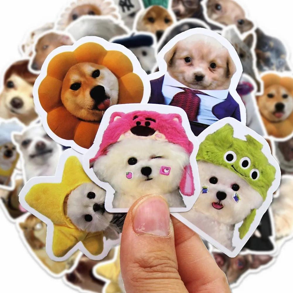 30/60/180 Funny Dogs Stickers Cartoon Cute Decals Toy Stationery Guitar Phone Bicycle Laptop Luggage Car Graffiti Sticker