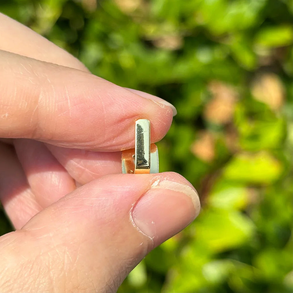 Nice Hip Hop Simple Glossy Long Stick Teeth Grillz 14K Gold Plated Vertical Bar Tooth Caps For Women Men Body Punk Jewelry