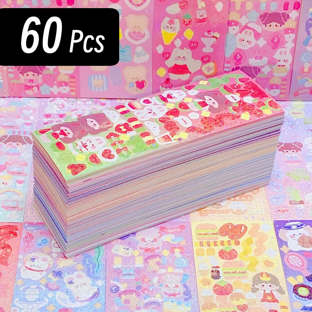 200p Kawaii Stickers for Kids, Cute Stationary Aesthetic Diary Decoration Art Supplies Stickers for Scrapbooking, Beautiful Gifts Sticker