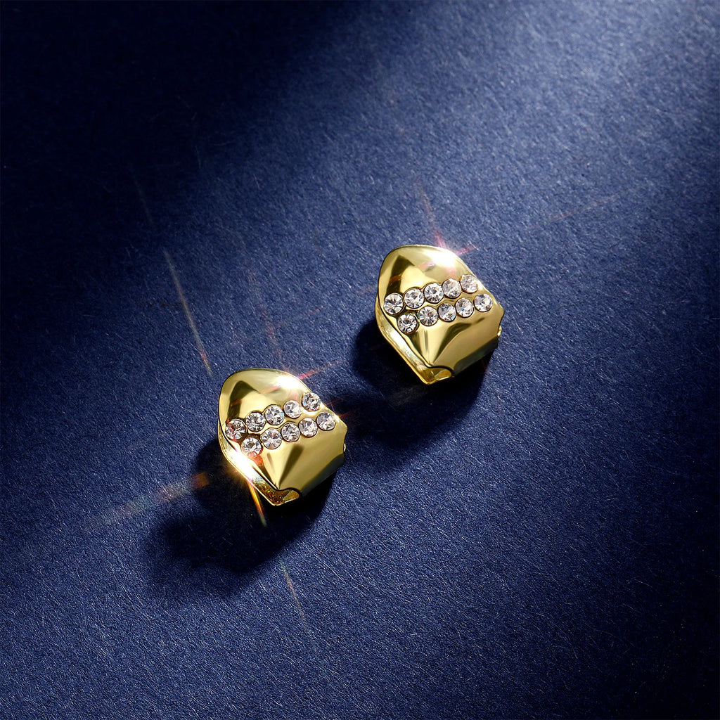 TOPGRILLZ New Gold Color Plated Hip Hop Single Teeth Grillz Cap Top Tooth GRILLZ for Halloween Christmas Party Jewelry,Gift