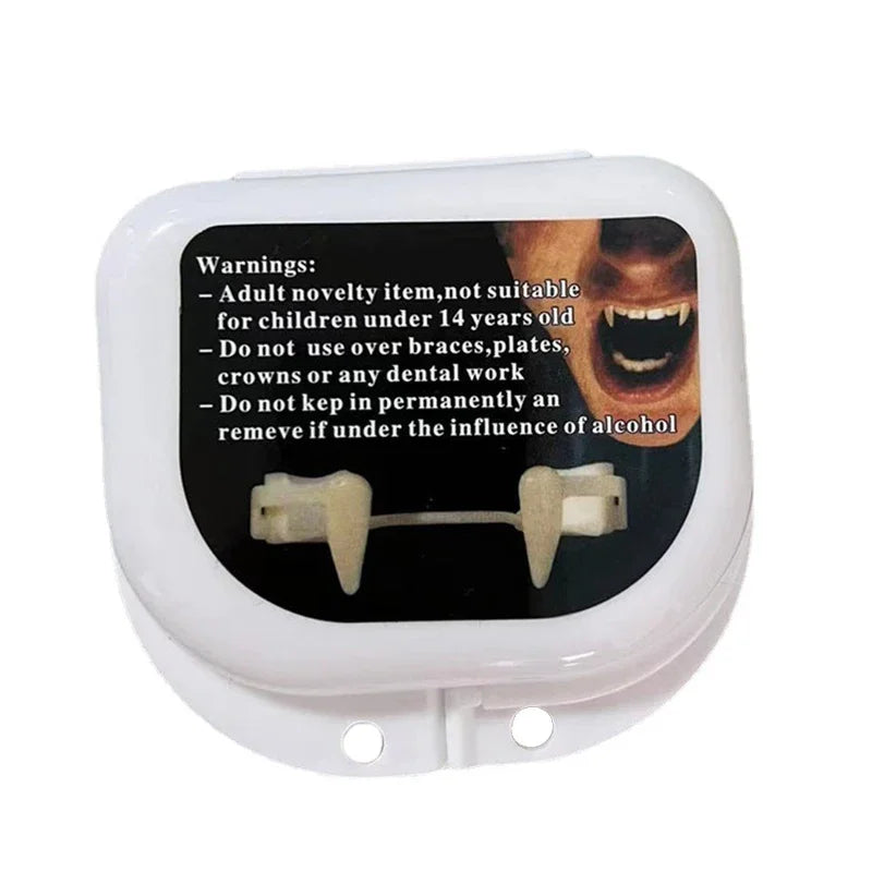 Retractable Vampire Teeth Halloween Decoration Dracula Fake Teeth Monster Werewolf Fangs Cosplay Costume Prop For Adult Kids