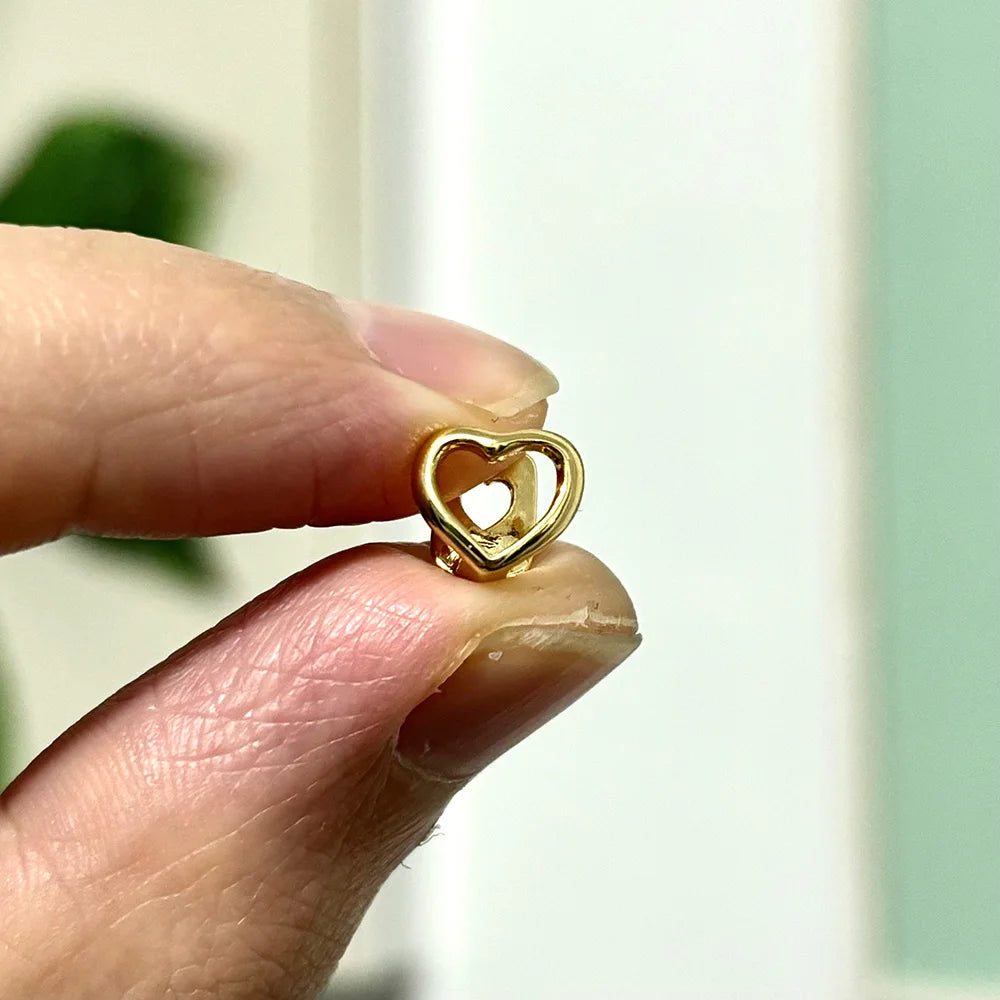 RACHELZ Y2K Vintage Hollow Heart Tooth Caps Braces Punk Simple Mouth Teeth Grillz For Women Men Jewelry Christmas Gift