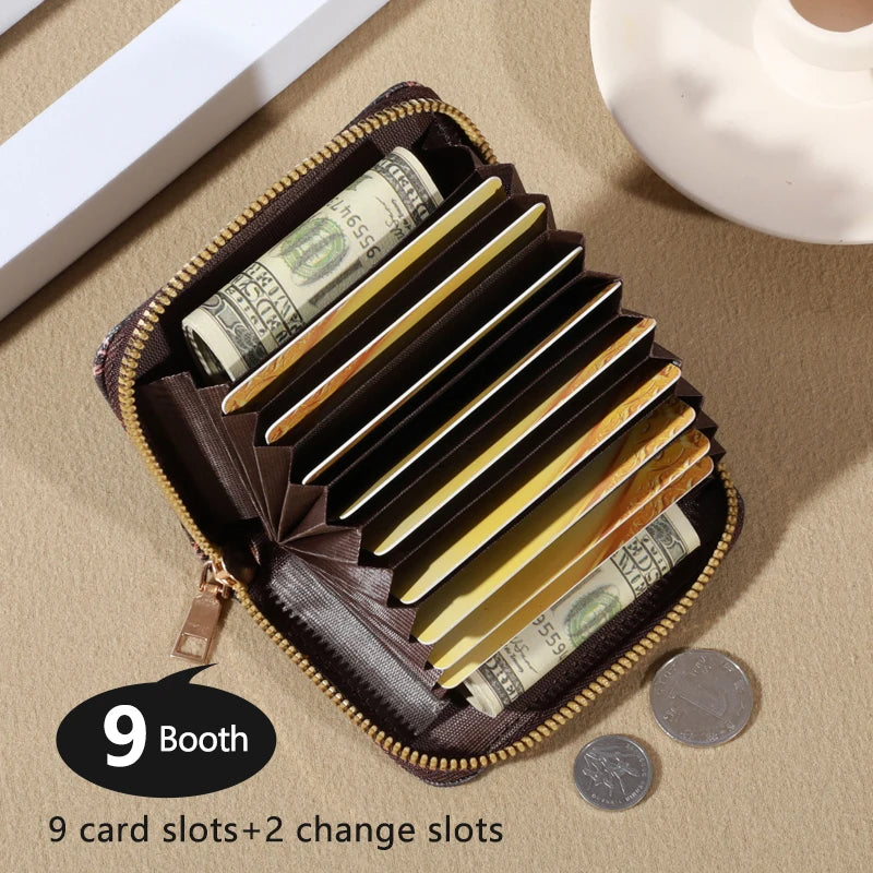 The Best Zipper Around Credit Card Holder, Cute Mini Printed Clutch Coin Purse, Nice Portable Card Wallet With Multi Card Slots