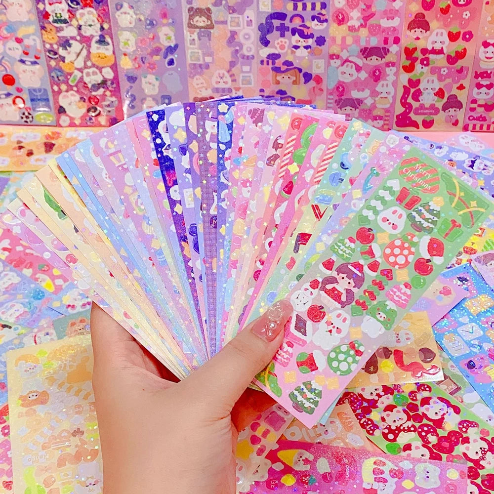 200p Kawaii Stickers for Kids, Cute Stationary Aesthetic Diary Decoration Art Supplies Stickers for Scrapbooking, Beautiful Gifts Sticker