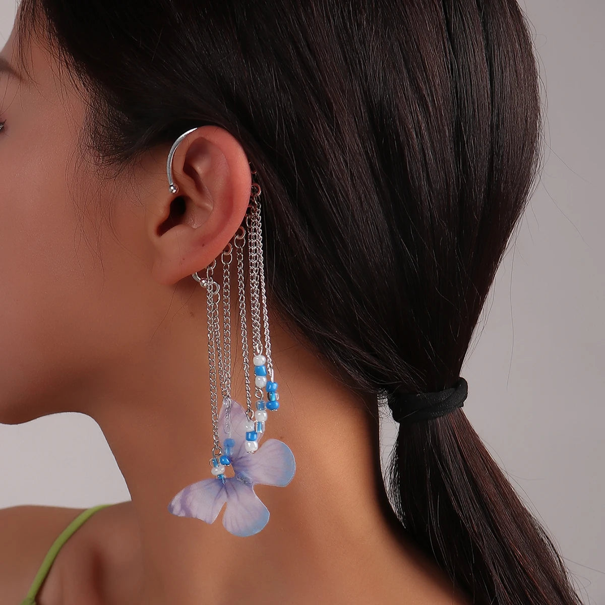 Charm Bohemian Pearls Stone Ear Cuff, Wrap Stud Clip Earrings For Girl, Trendy Earrings Jewelry Bijoux