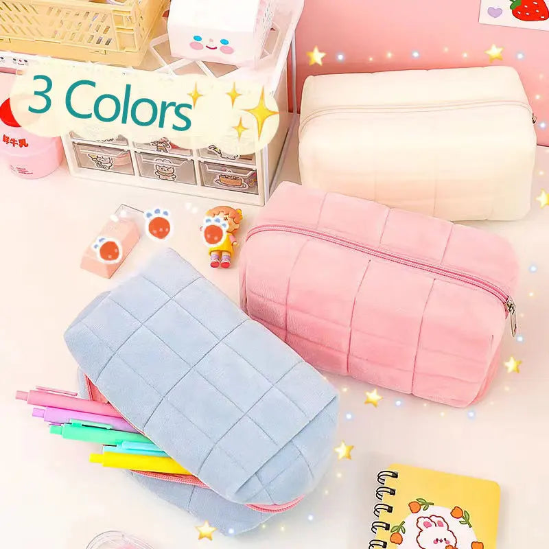 Kawaii Pillow Pencil Case Girls School Supplies Pen Pouch Cute Korean Stationery Pencil Boxes for Office