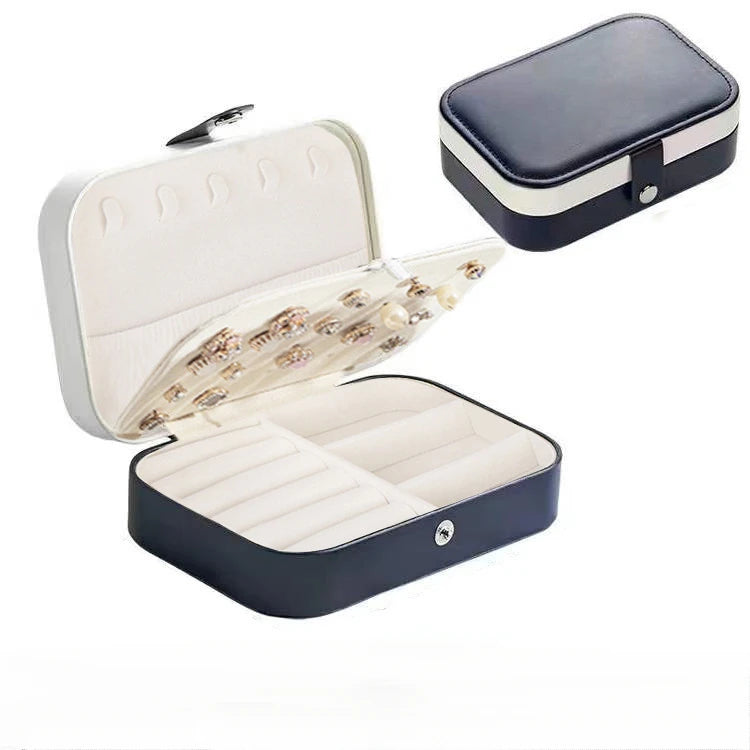 Portable Jewelry Box Jewelry, Beautiful Boxes Button Leather Storage Zipper Jewelers, The Best Gift For Her, Kind Travel Organizer Storage Case For Accessories And Make Up, The Best Organizer Accessories For Home