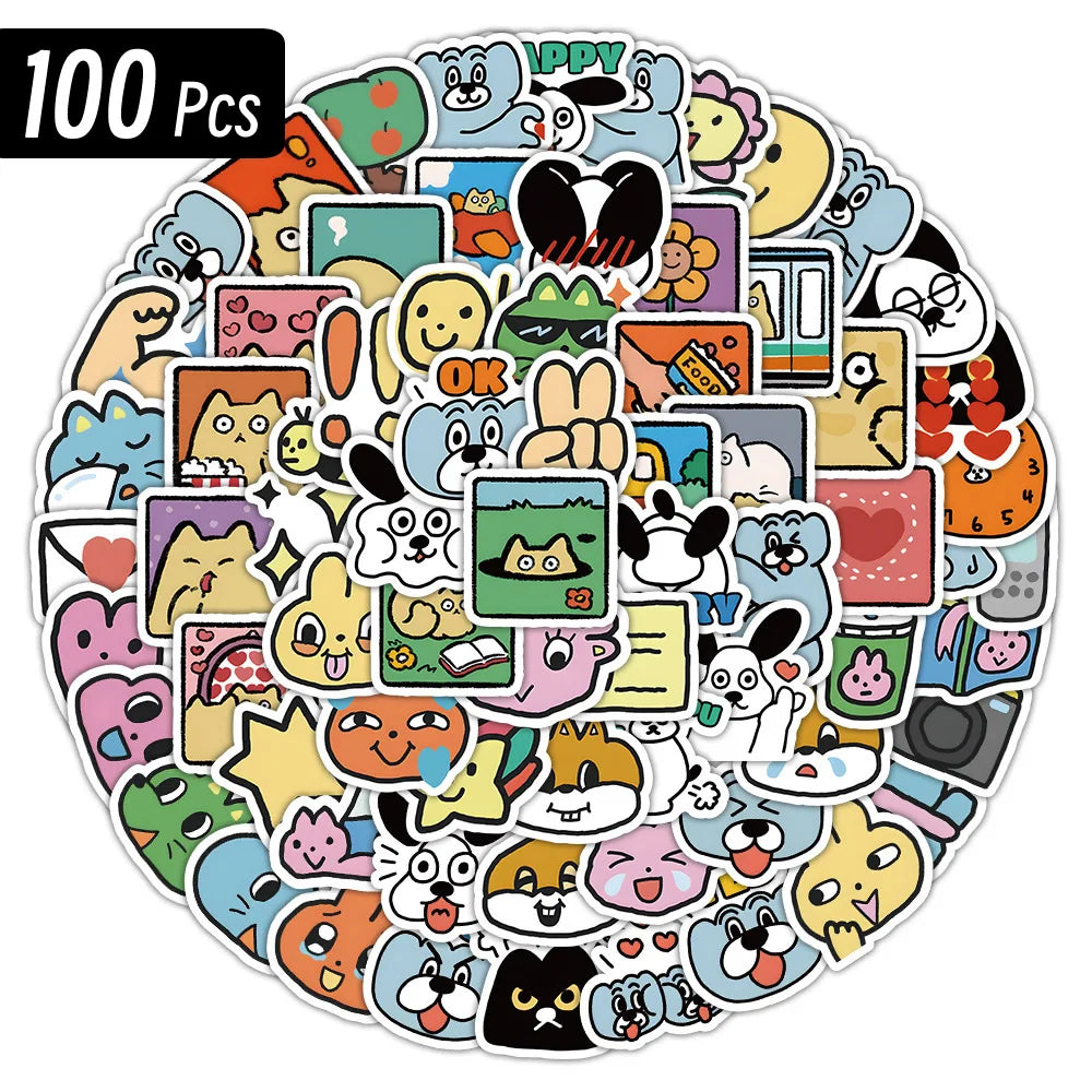 16 Style Funny Dog, Nice Cat Animal Meme Waterproof Graffiti Sticker Aesthetic Decorative Luggage Laptop Phone Scrapbook Kids Stickers