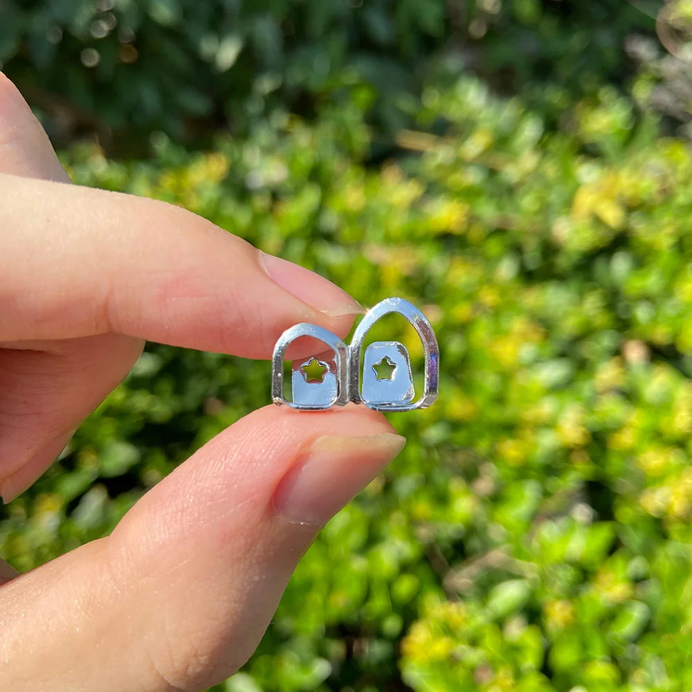 The Best Fashion CZ Stone Vertical Bar Teeth Grillz Braces Hip Hop 4 Zircon Tooth Caps Dental Grills For Women Men Girls, Great Gift Jewelry