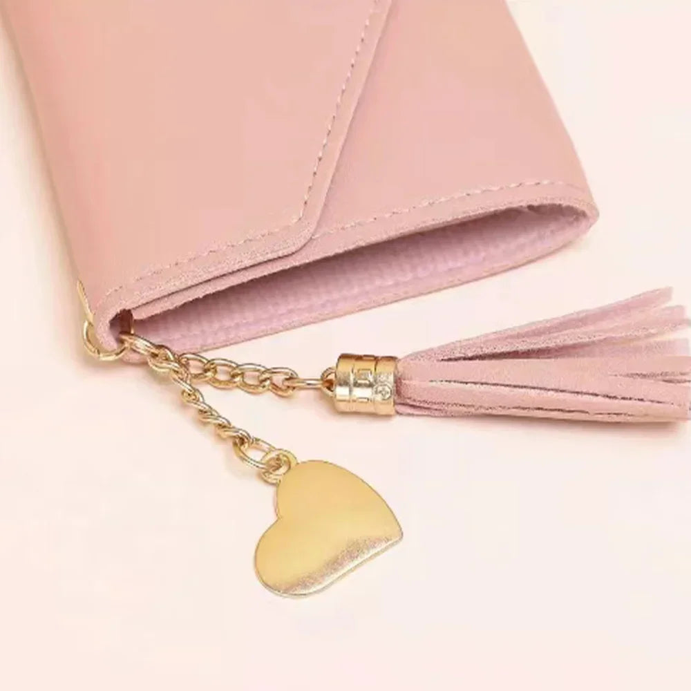 Women'S Wallet Clutch Fashion Leather Short Style Purse Multi Caroslot Coin Purse RFID Blocking Case Rose Gold Pattern