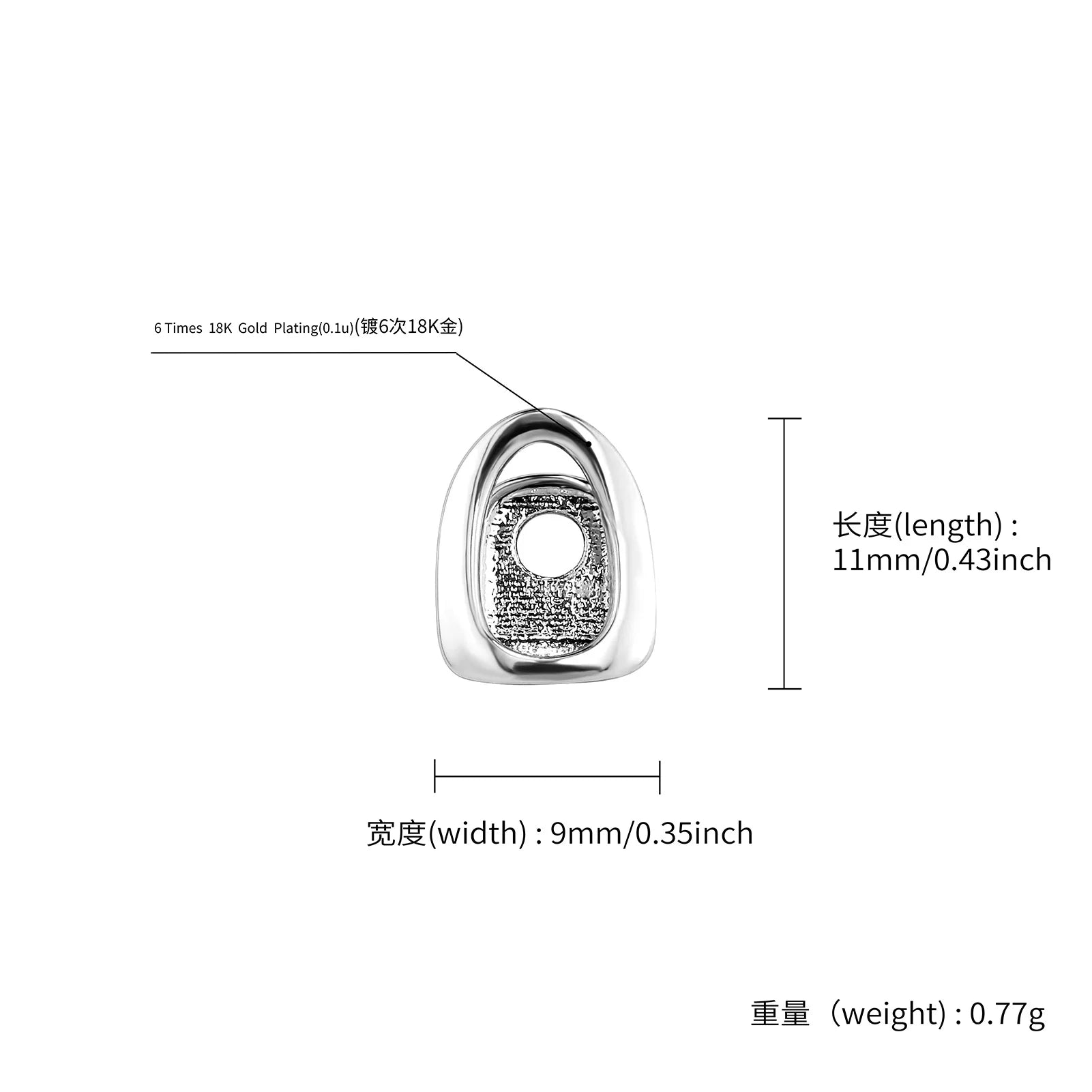 Beautiful Hip Hop Single Hollow Teeth Caps For Women And Men Braces, Simple Glossy Tooth Grills Jewelry, Cosplay Dental Grillz