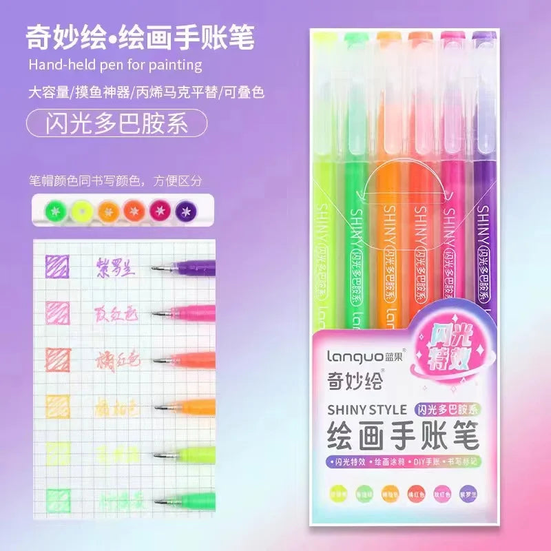 Kawaii Morandi Gray Pens, Functional Set Multi Color Gel Ink Pens, Beautiful Vintage Marker Liner Ballpoint Pen School And Office Stationery Gift Pen