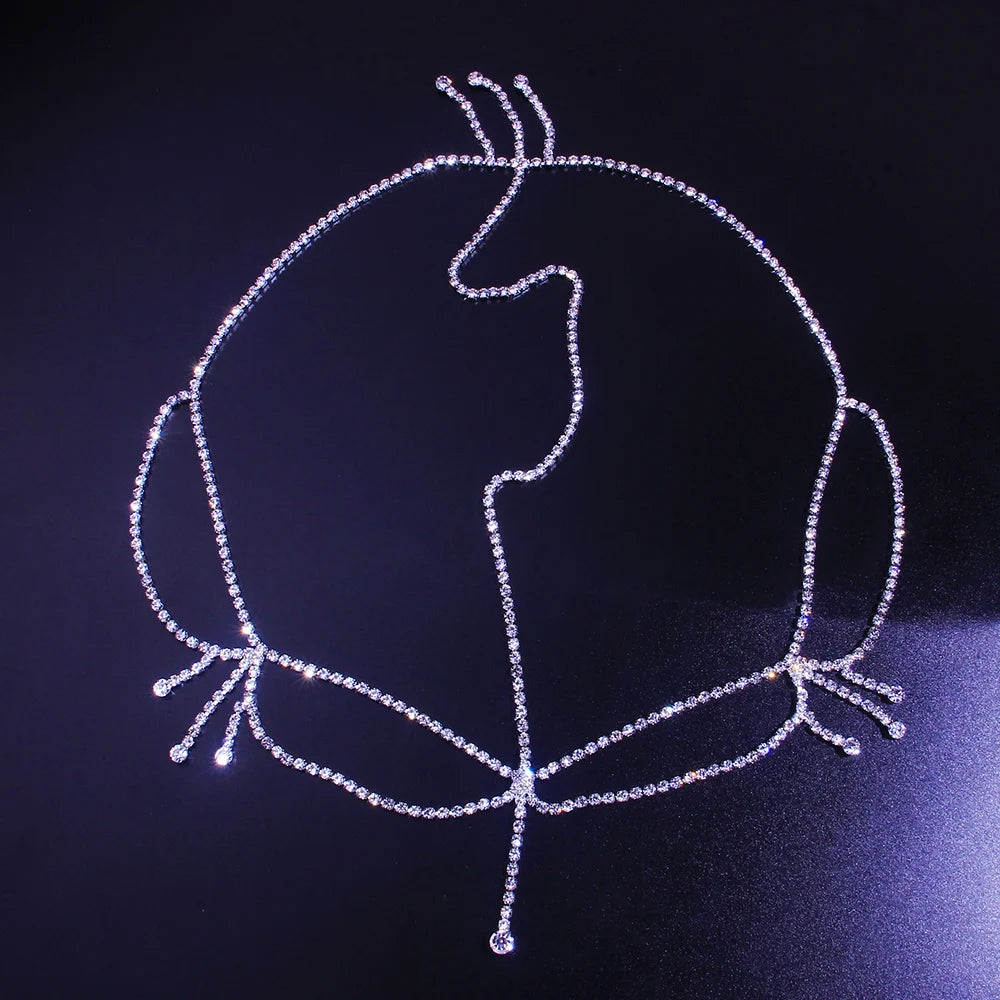 Simple Rhinestone Hair Chain Band Accessories for Women Party Crystal Headpiece Bridal Forehead Jewelry Tiara Fringe Headdress