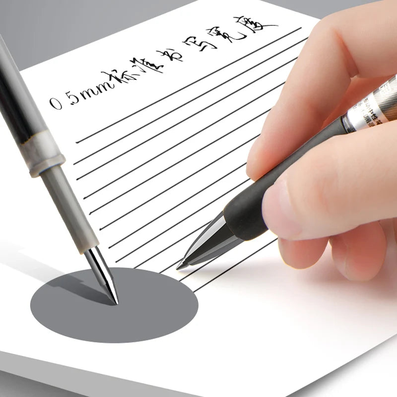 Retractable Ballpoint pen Set Black/red/blue ink for writing 0.5mm Gel Pen refills Office accessories school supplies Stationery