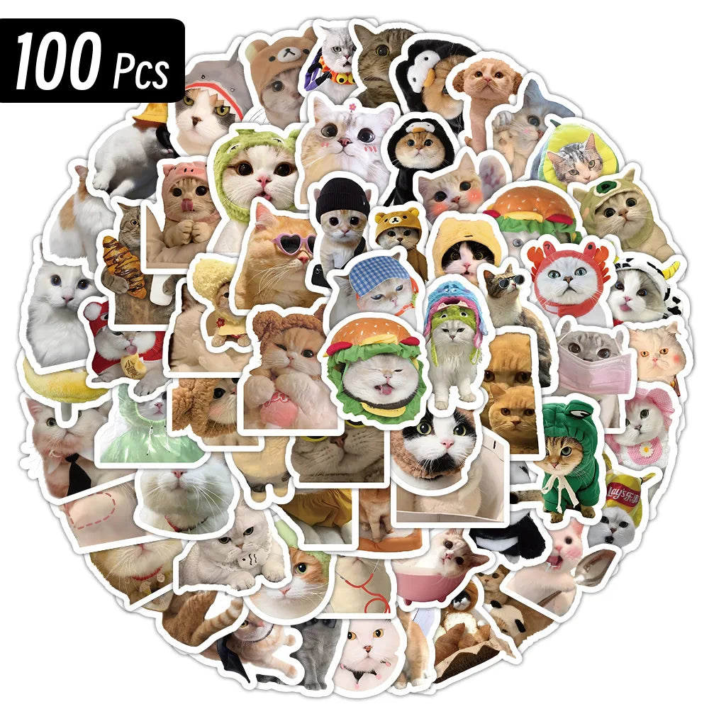16 Style Funny Dog, Nice Cat Animal Meme Waterproof Graffiti Sticker Aesthetic Decorative Luggage Laptop Phone Scrapbook Kids Stickers