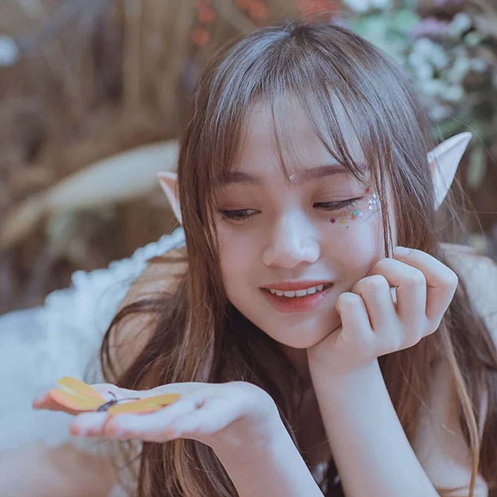 Mysterious Angel Elf Ears Latex Ears for Fairy Cosplay Costume Accessories Halloween Decoration Photo Props Adult Kids Toys