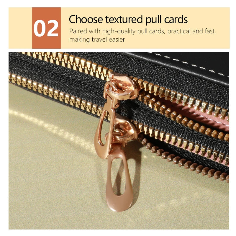 Stylish Classic Wallet, Large Capacity Clutch Purse With Zipper, Card Holder With 8 Slots And Multiple Compartments, Elegant Hand Clutch