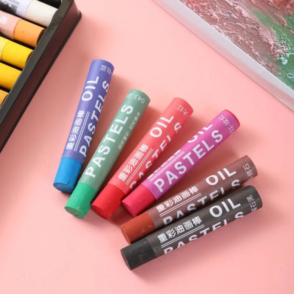 12/24/36/48PCS Colorful Morandi Oil Pastels Professional Macaron Oil Paint Beginner Art Supplies