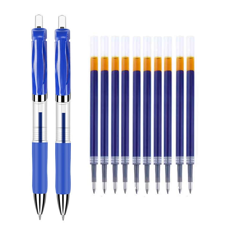Retractable Ballpoint pen Set Black/red/blue ink for writing 0.5mm Gel Pen refills Office accessories school supplies Stationery