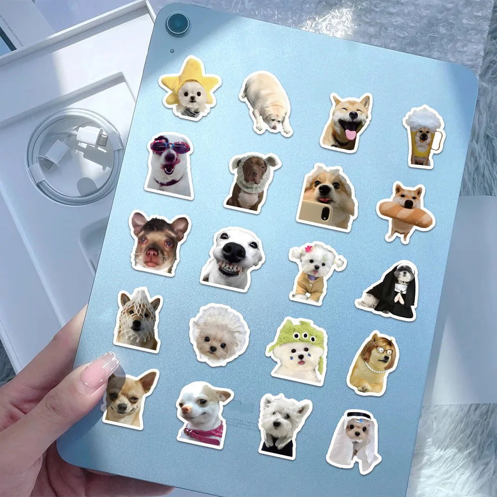30/60/180 Funny Dogs Stickers Cartoon Cute Decals Toy Stationery Guitar Phone Bicycle Laptop Luggage Car Graffiti Sticker