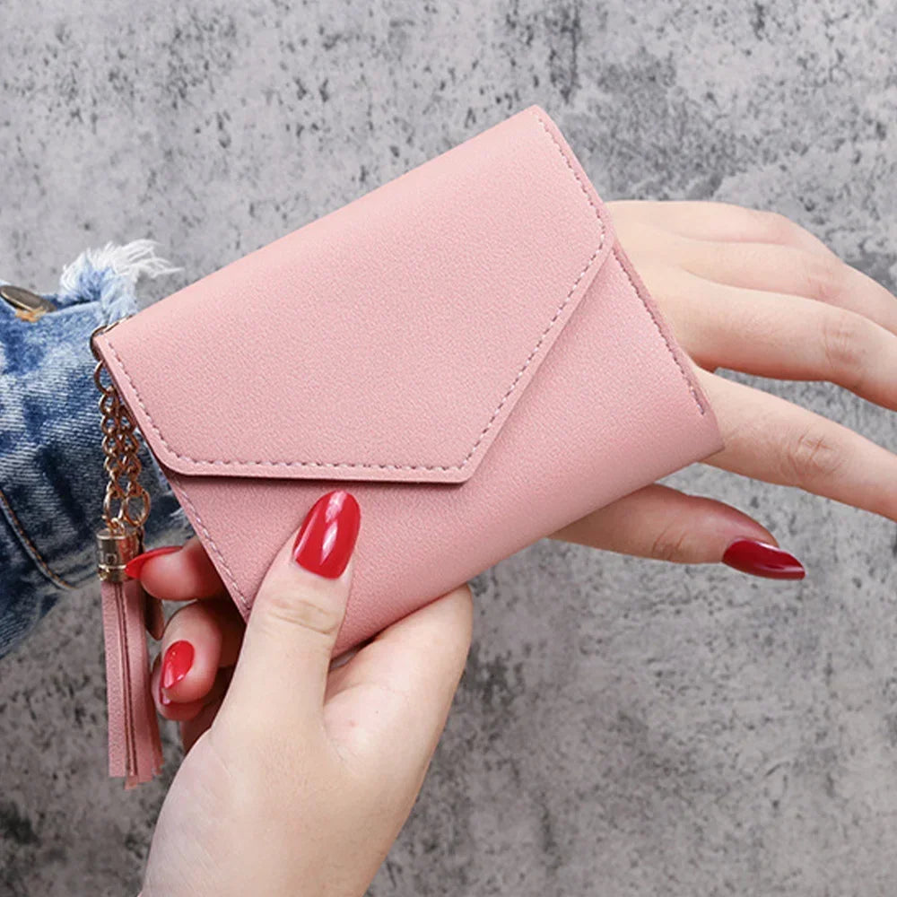 Women'S Wallet Clutch Fashion Leather Short Style Purse Multi Caroslot Coin Purse RFID Blocking Case Rose Gold Pattern