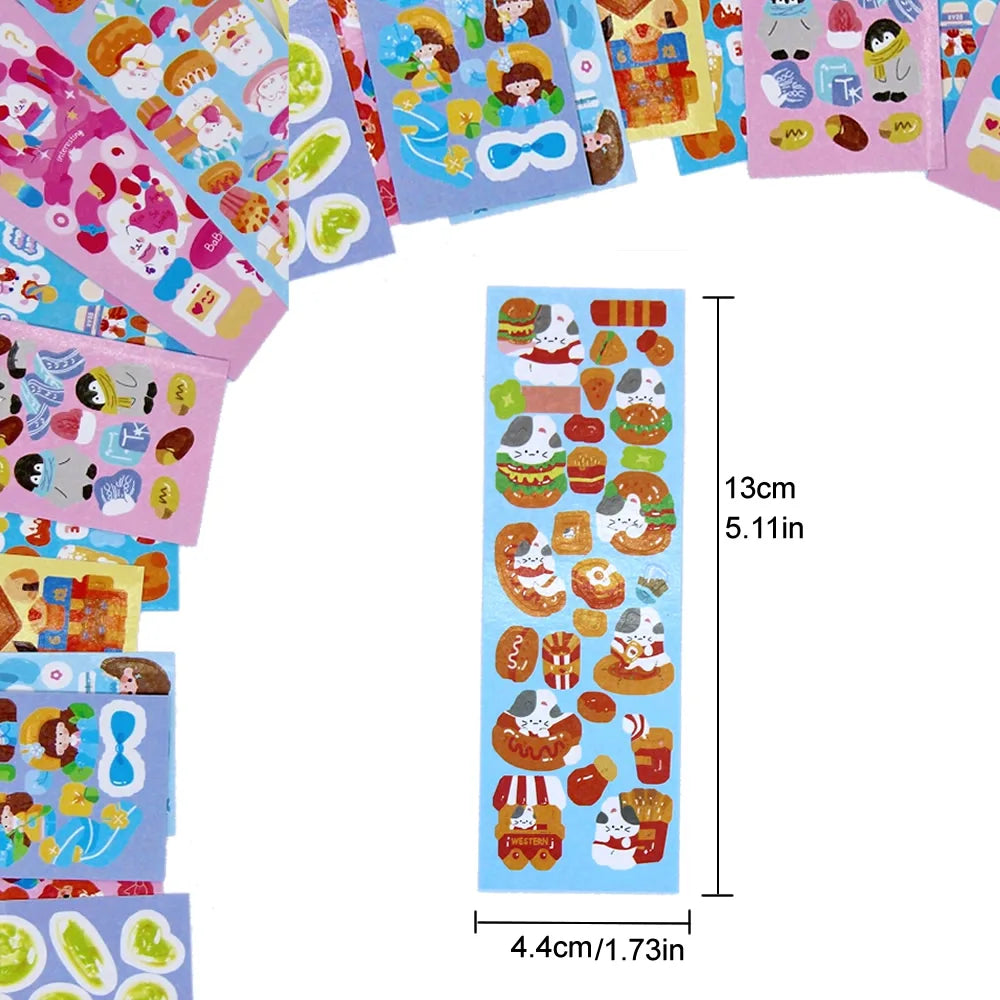 200p Kawaii Stickers for Kids, Cute Stationary Aesthetic Diary Decoration Art Supplies Stickers for Scrapbooking, Beautiful Gifts Sticker