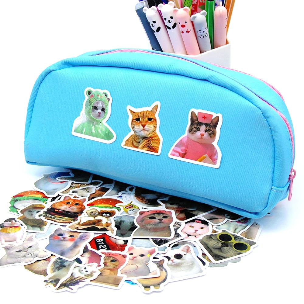 16 Style Funny Dog, Nice Cat Animal Meme Waterproof Graffiti Sticker Aesthetic Decorative Luggage Laptop Phone Scrapbook Kids Stickers