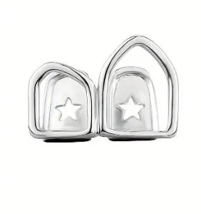 Hip Hop Hollow Double Teeth Grillz Punk 14K Gold Plated Tooth Caps Decor Braces Dental Grills For Women Men Jewelry