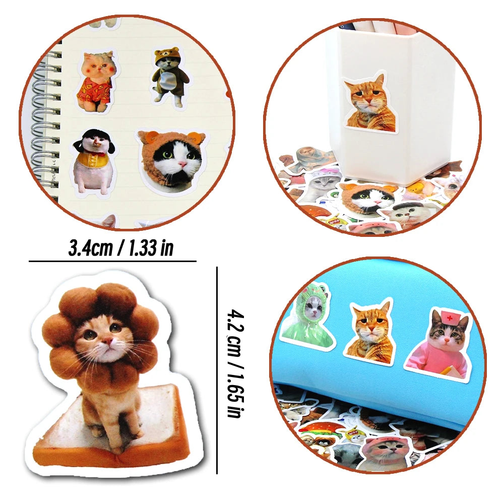 16 Style Funny Dog, Nice Cat Animal Meme Waterproof Graffiti Sticker Aesthetic Decorative Luggage Laptop Phone Scrapbook Kids Stickers