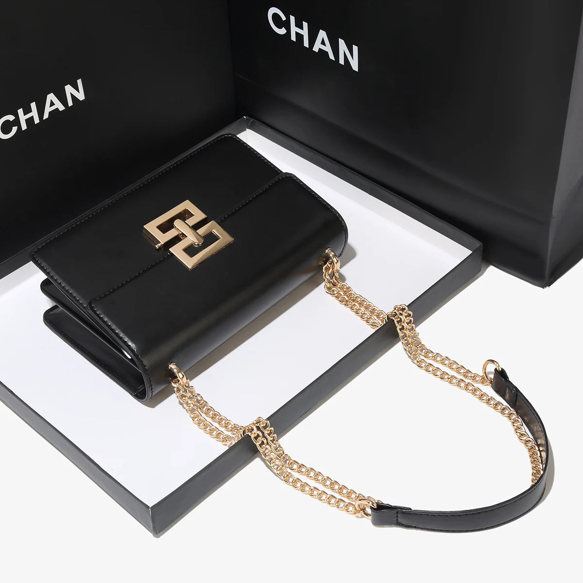 Belt Decoration Flip Cover Handbag Crossbody Bag