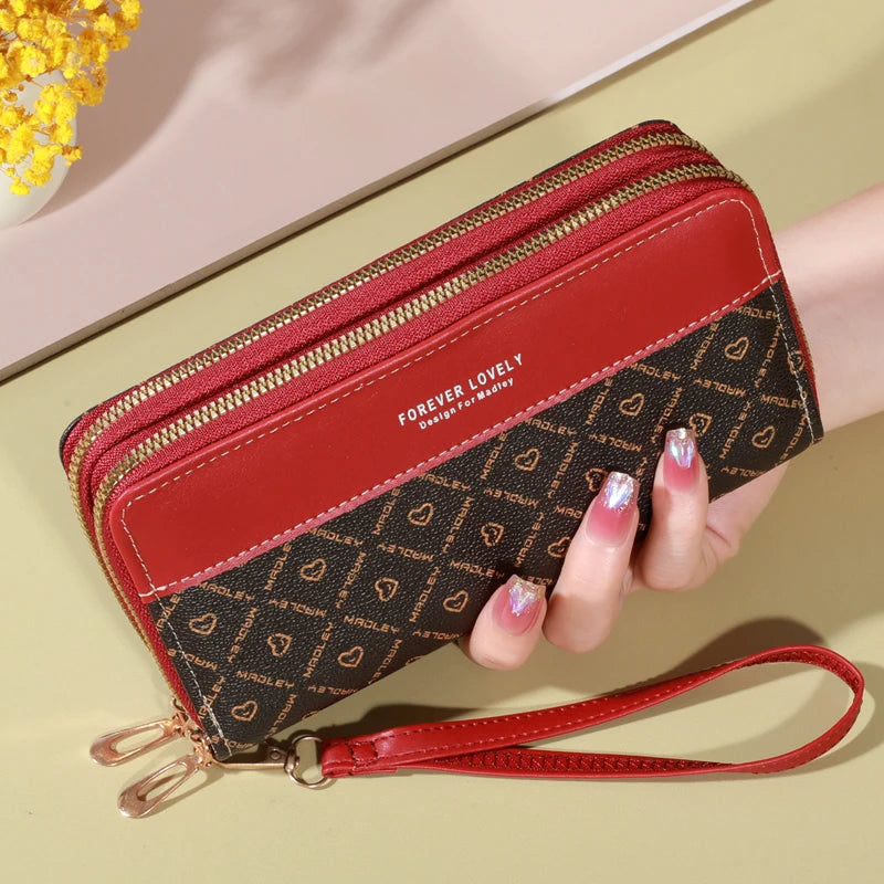 Stylish Classic Wallet, Large Capacity Clutch Purse With Zipper, Card Holder With 8 Slots And Multiple Compartments, Elegant Hand Clutch