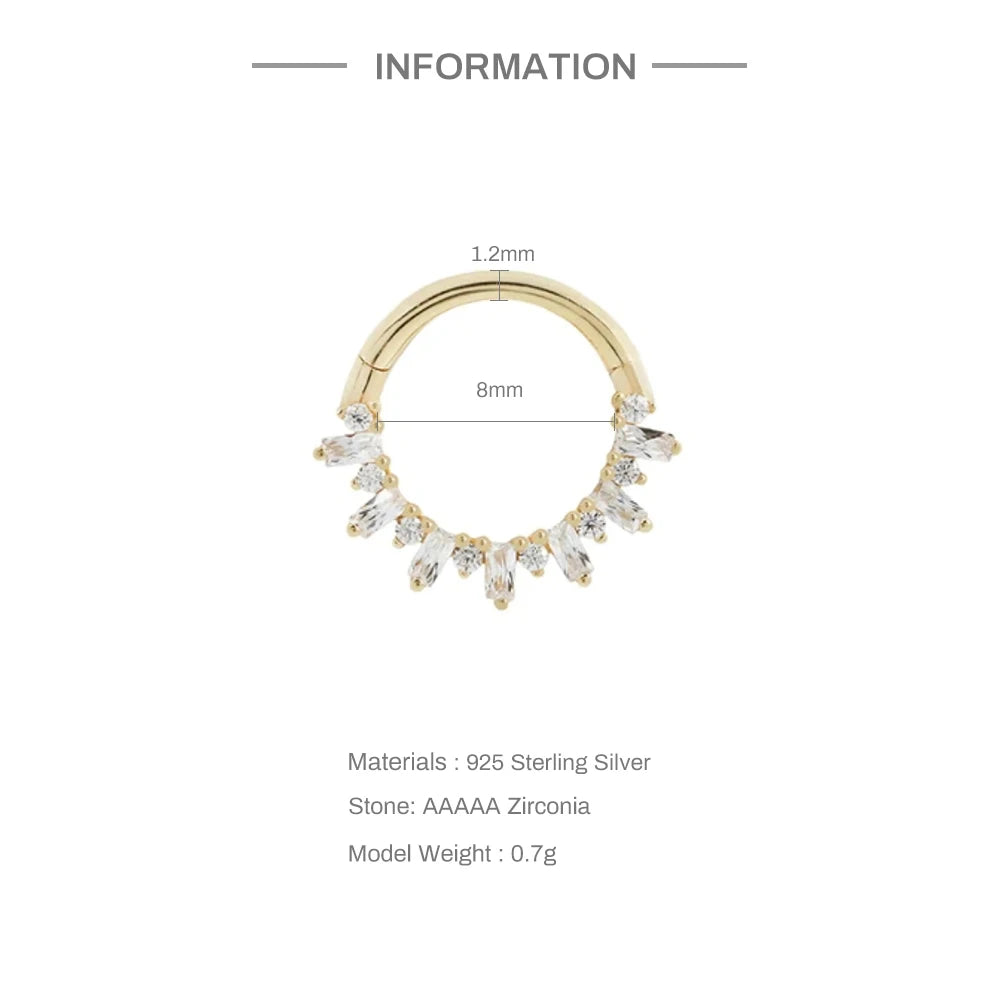 925 Sterling Silver 1pc, Geometry Multi Piercing Stud Earrings For Women, K Gold Simple Elegant Tassel Jewelry, beautiful Gift