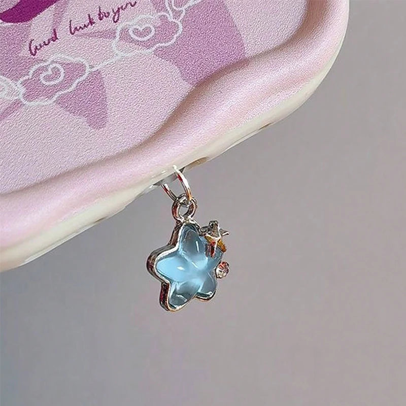 Cute Diamond Star Phone, Stylish Dust plug Accessories Decoration, Hanging Pendant for iPhone And Samsung Type-C Charging Port, Wonderful Girly Gift