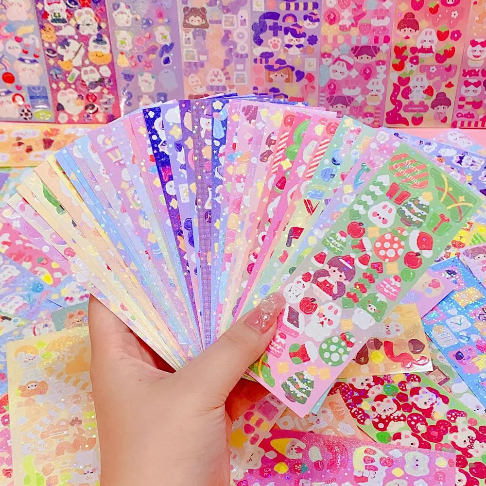 200p Kawaii Stickers for Kids, Cute Stationary Aesthetic Diary Decoration Art Supplies Stickers for Scrapbooking, Beautiful Gifts Sticker