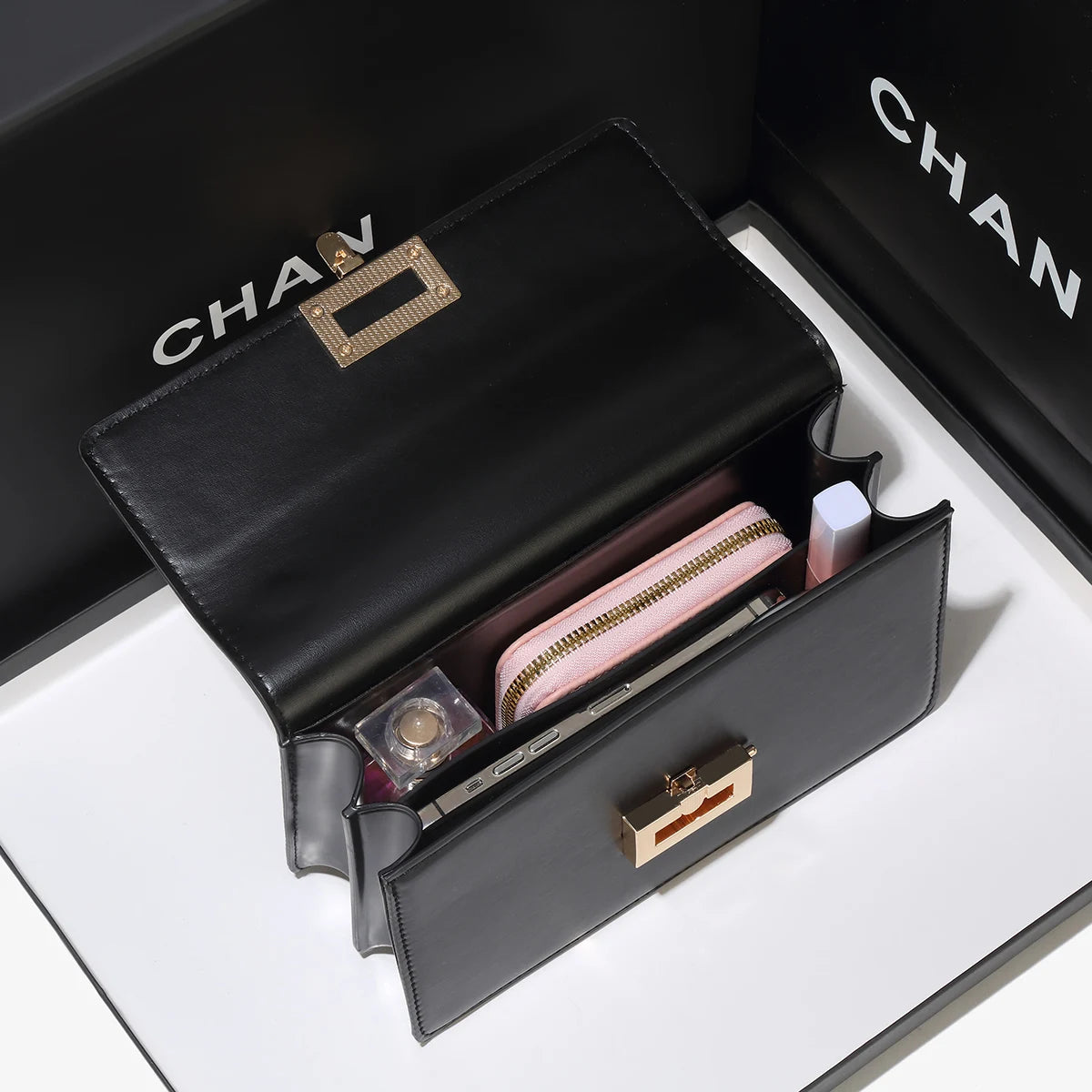 Belt Decoration Flip Cover Handbag Crossbody Bag