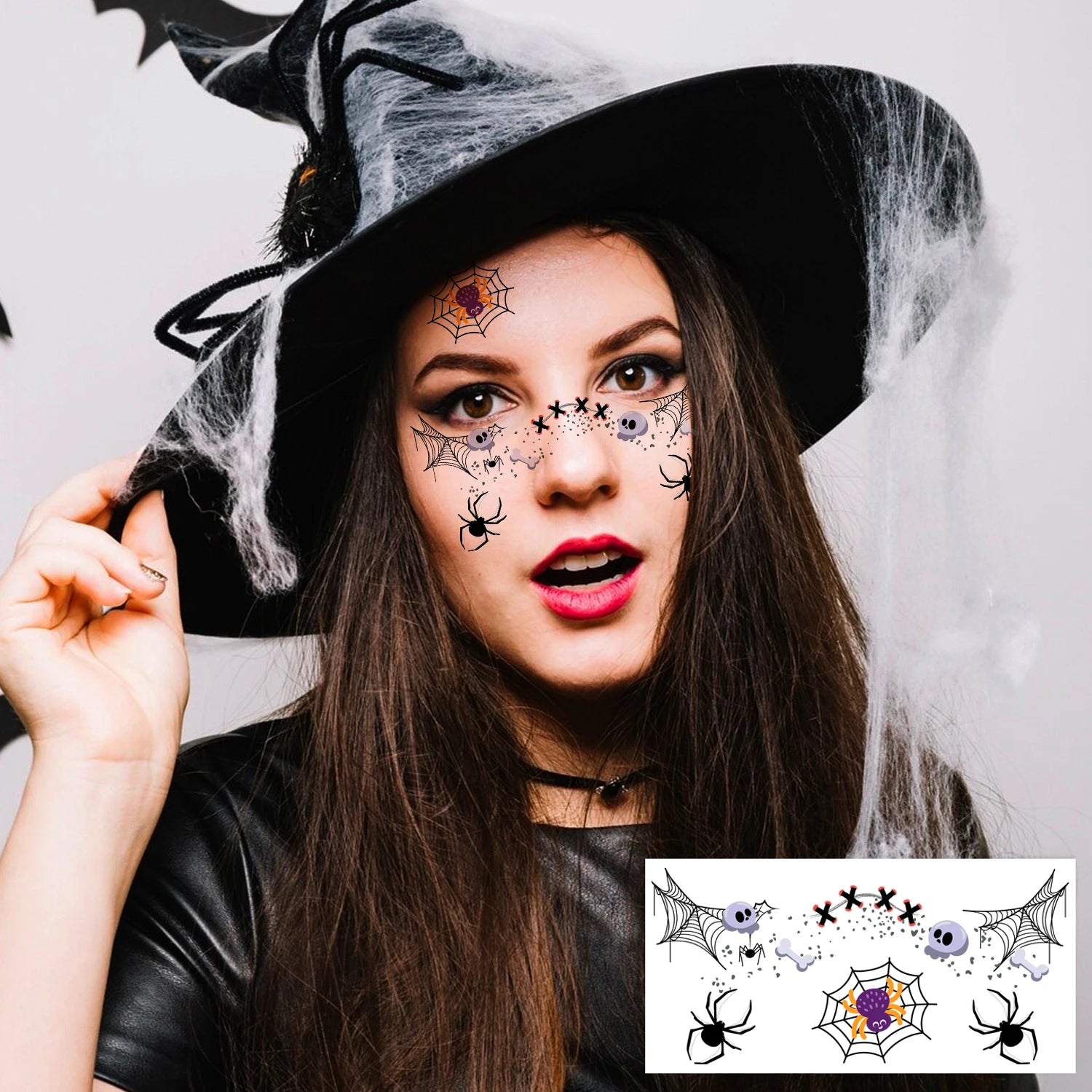 Halloween Blush Face Stickers, Waterproof & Easy to Remove, Cute Temporary Tattoos for Halloween Party Kit, Trendy 8 sheets, Beautiful Halloween Gift 2025