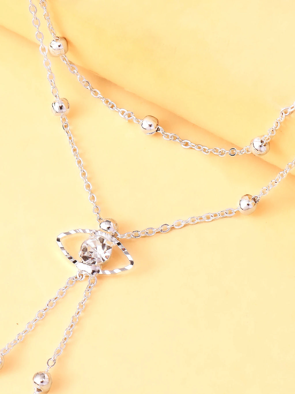 StoneFans Demon's Eye Finger Chain Bracelet Niche Design Minimalist Retro Chain Hand Back Chain Fashionable Hand Accessories