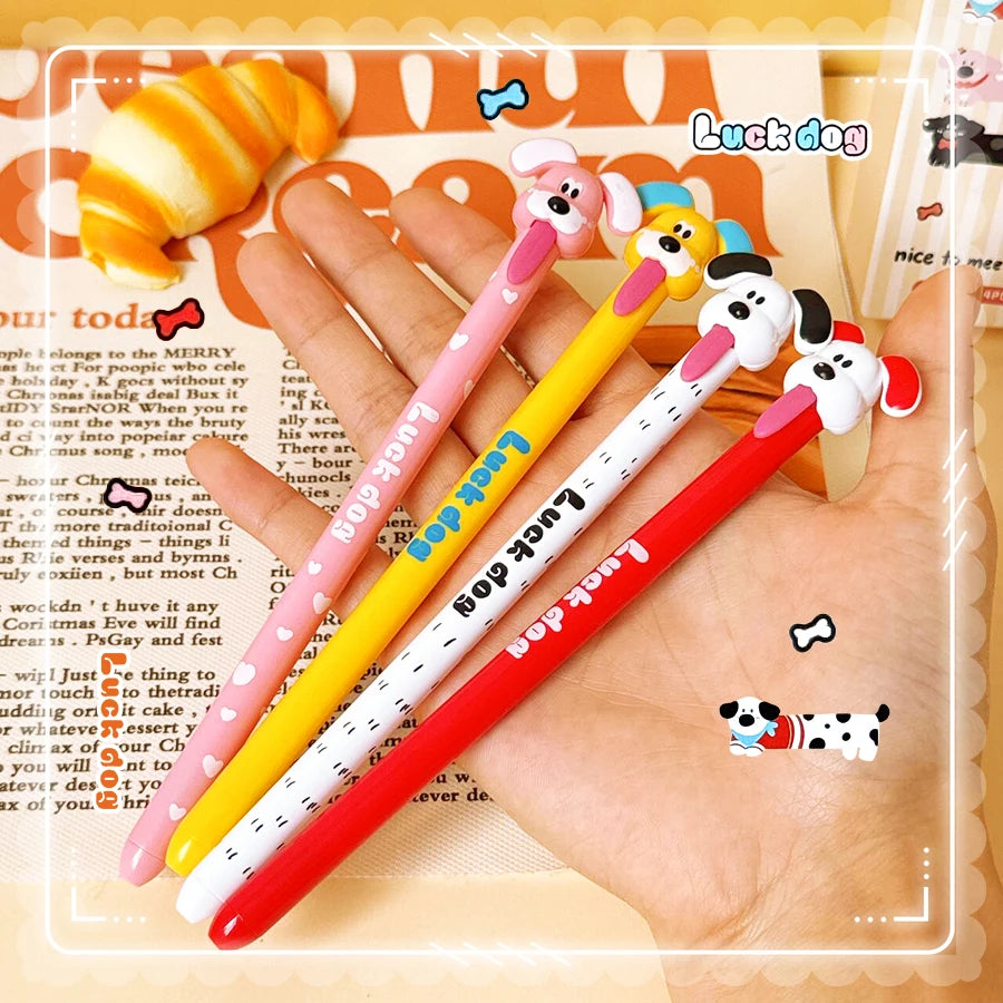 The Best Kawaii Stationery Aesthetic stationery supplies school items carton dog gel pens, cute Funny pens Ballpoint pen For Children, Elegant pens Gift For Students