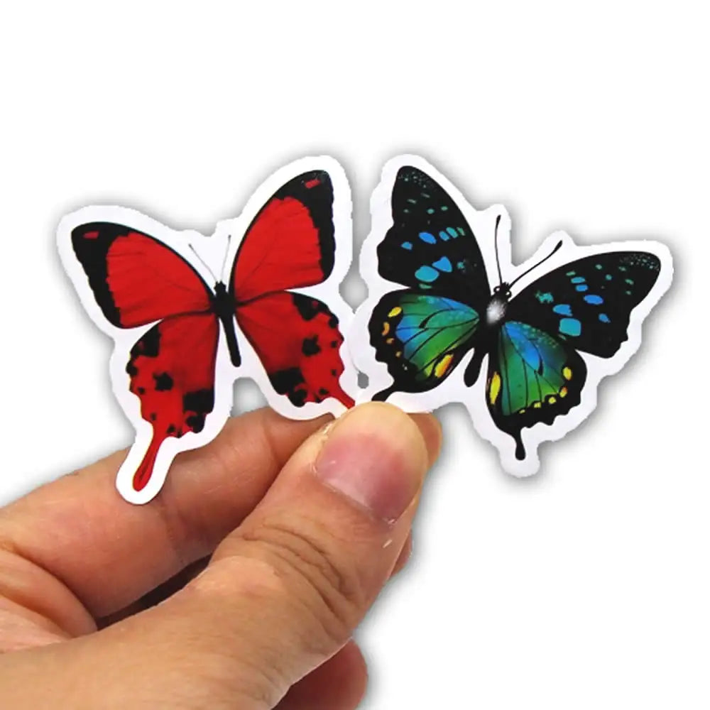 10/50/100pcs Butterfly Insect Cartoon Cute Decals Toy Stationery Guitar Phone Bicycle Laptop Luggage Car Graffiti Sticker