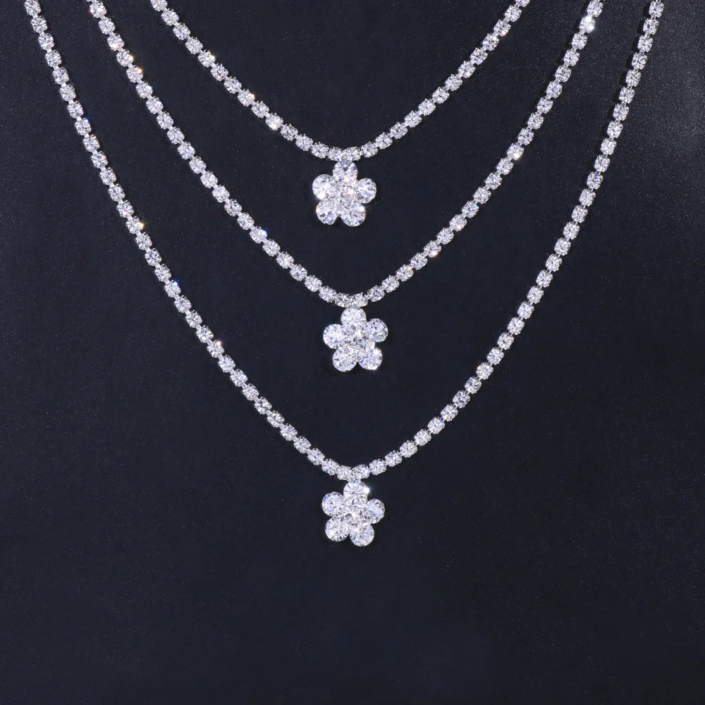 Stonefans Flower Shoulder Strap Luxury Chain Rhinestone Sexy Bra for Women Elegant New Crystal Bra Shoulder Lingerie Accessories