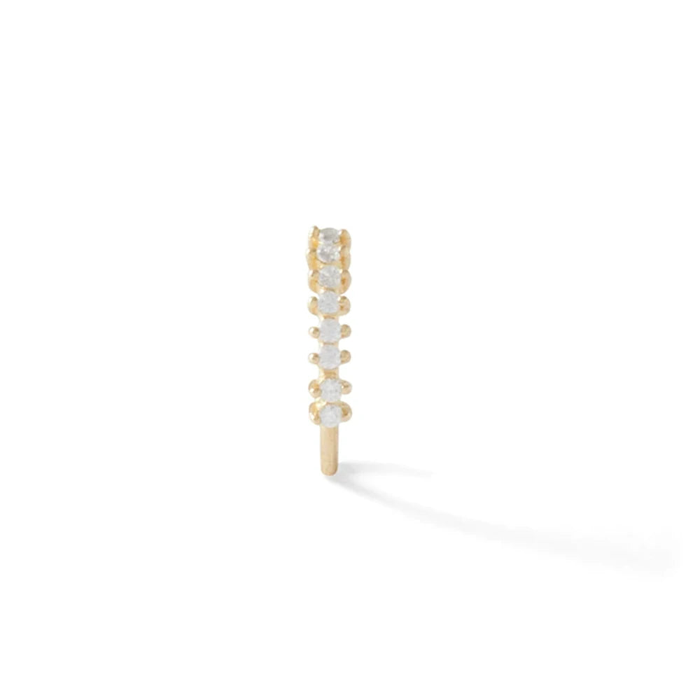 925 Sterling Silver 1pc, Geometry Multi Piercing Stud Earrings For Women, K Gold Simple Elegant Tassel Jewelry, beautiful Gift