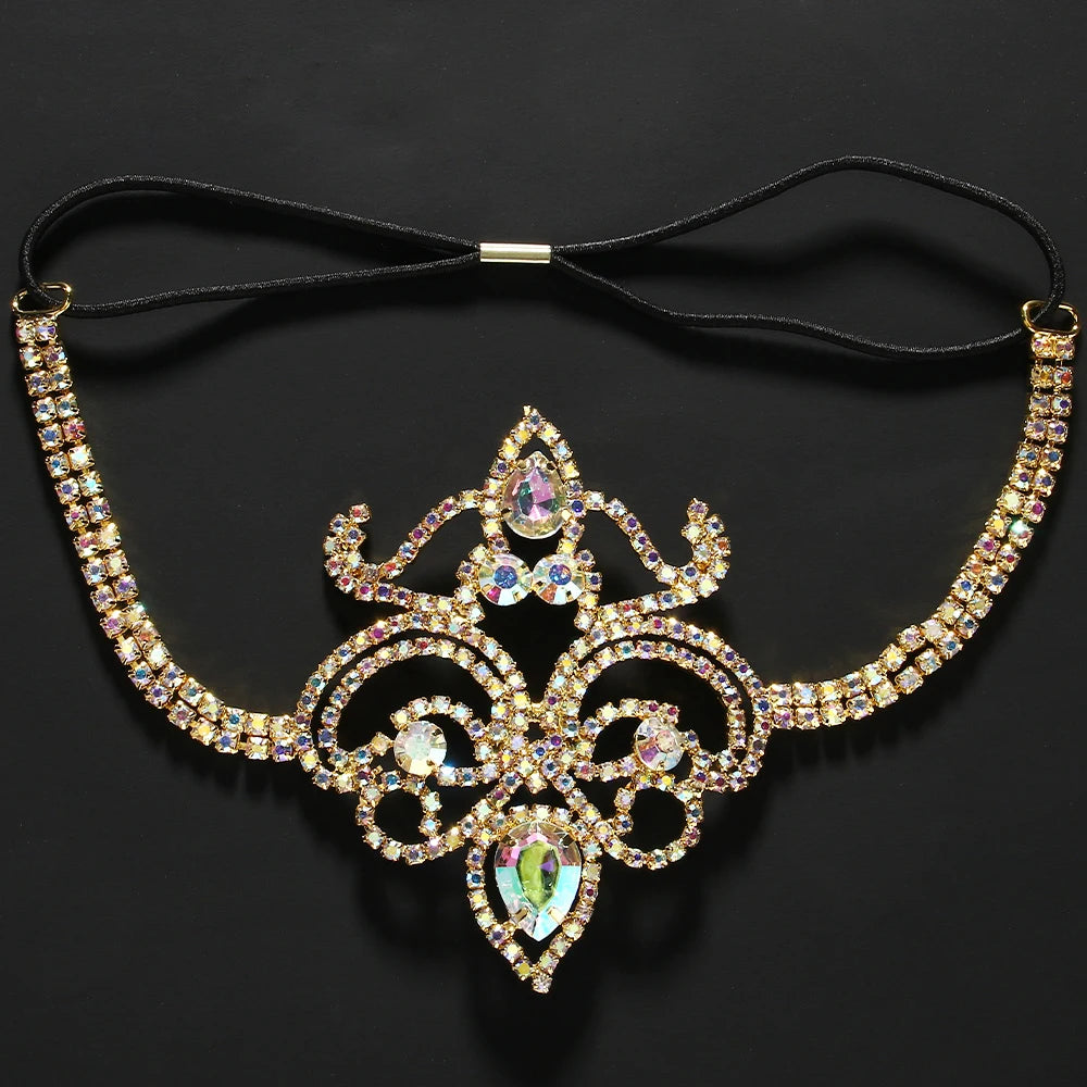 Rave Colorful Crystal Thigh Chain Belly, Dance Accessories Gift 2026, Beach Bikini Geometric Sexy Leg Jewelry Dress for Girls