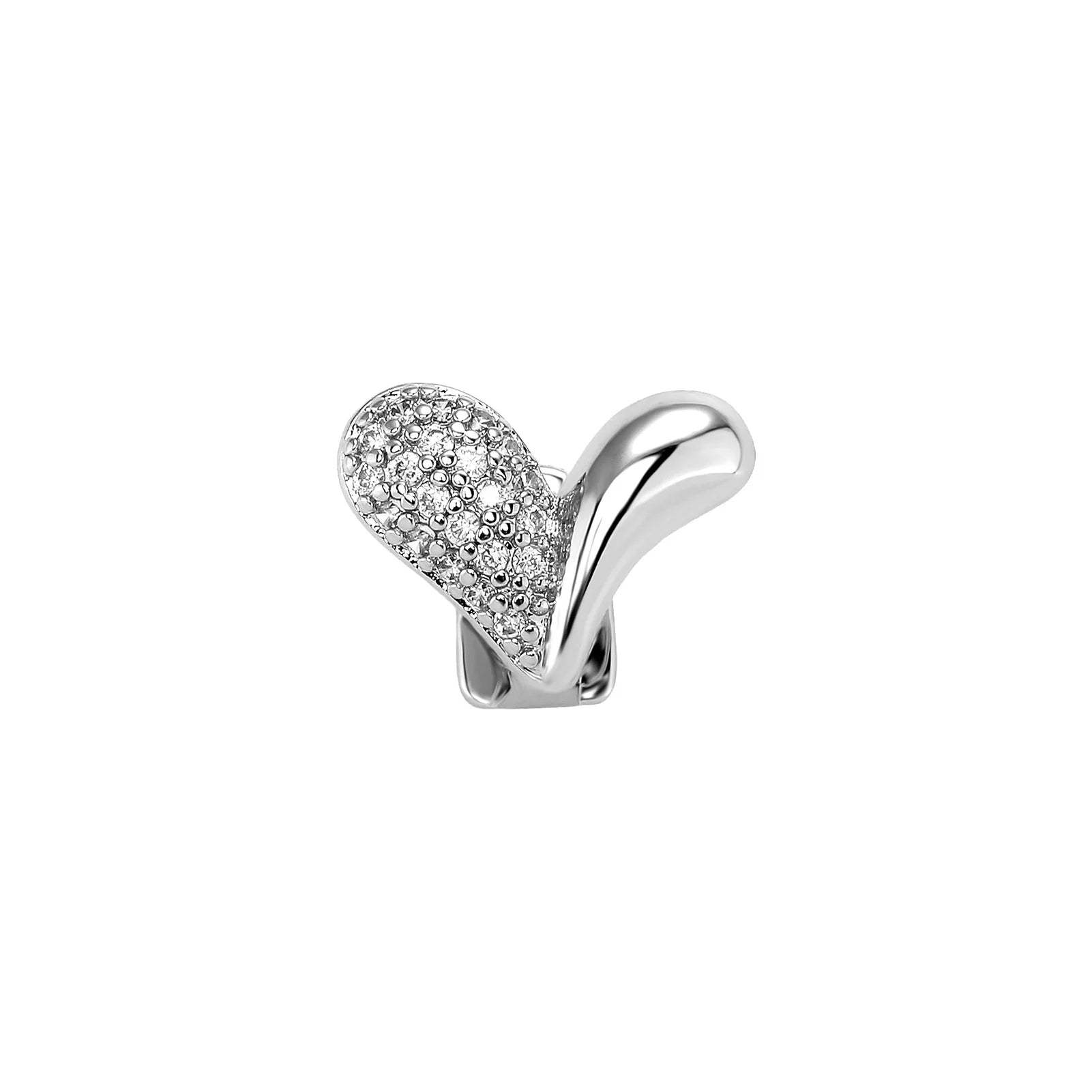 TOPGRILLZ Iced Out Cubic Zirconia Heart Teeth Grillz Vintage Single Tooth Caps For Unisex Jewelry Christmas Gift Dental Grills