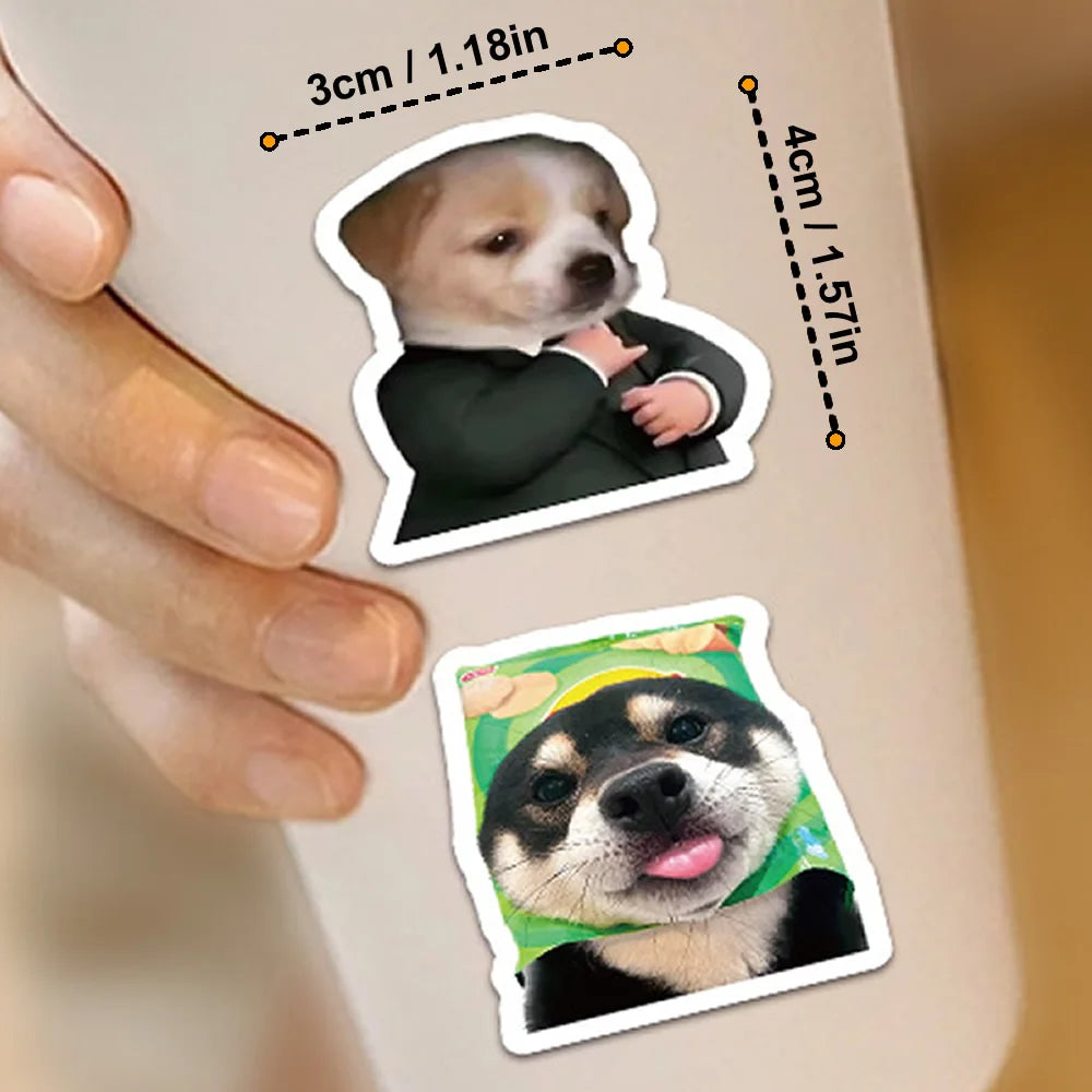 30/60/180 Funny Dogs Stickers Cartoon Cute Decals Toy Stationery Guitar Phone Bicycle Laptop Luggage Car Graffiti Sticker